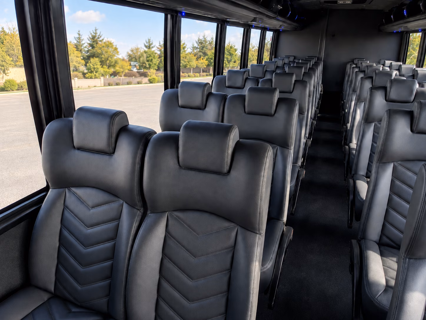 stamford 18 passenger minibus inside