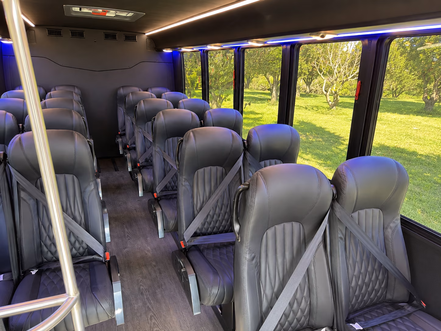 stamford 20 passenger minibus inside