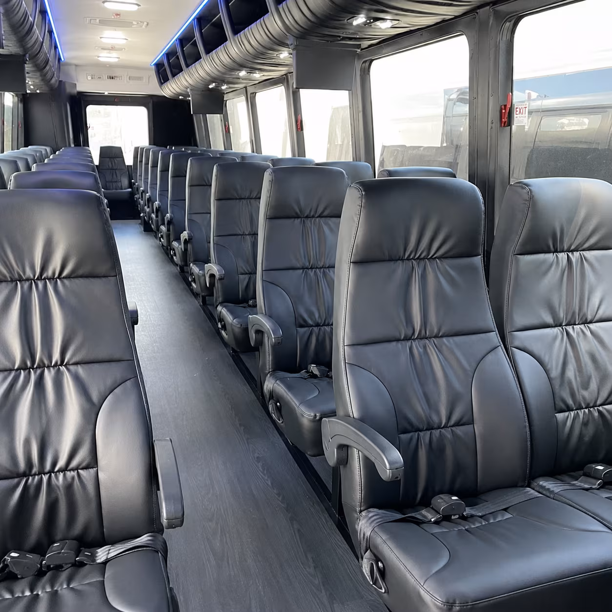 stamford 25 passenger minibus inside