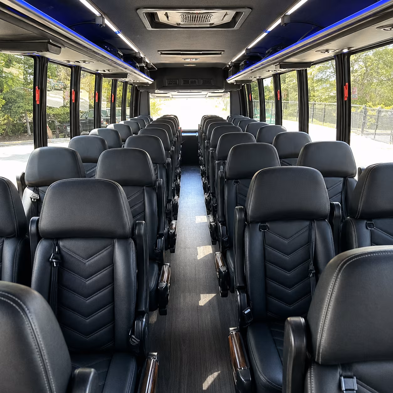 stamford 25 passenger minibus interior