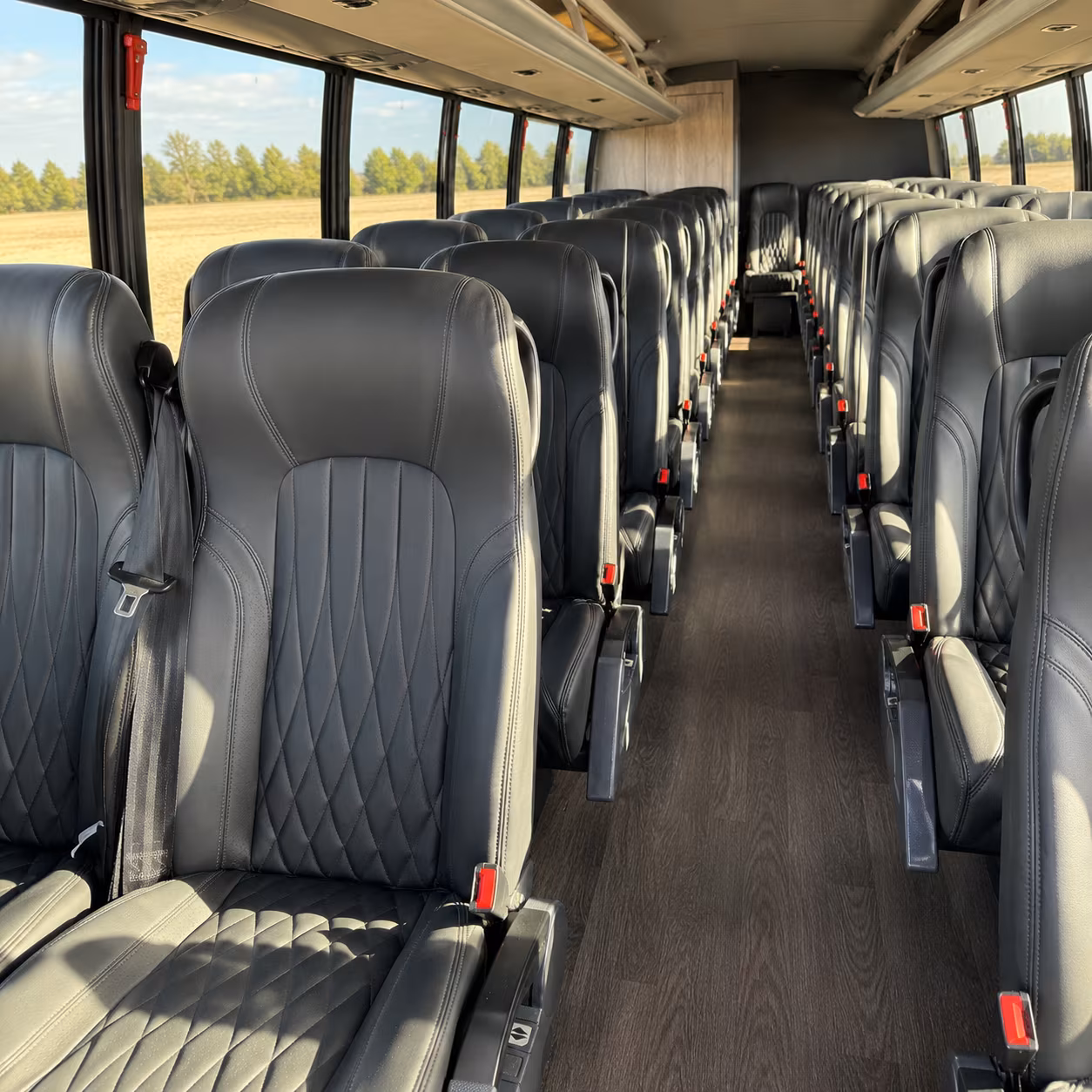 stamford 28 passenger minibus inside
