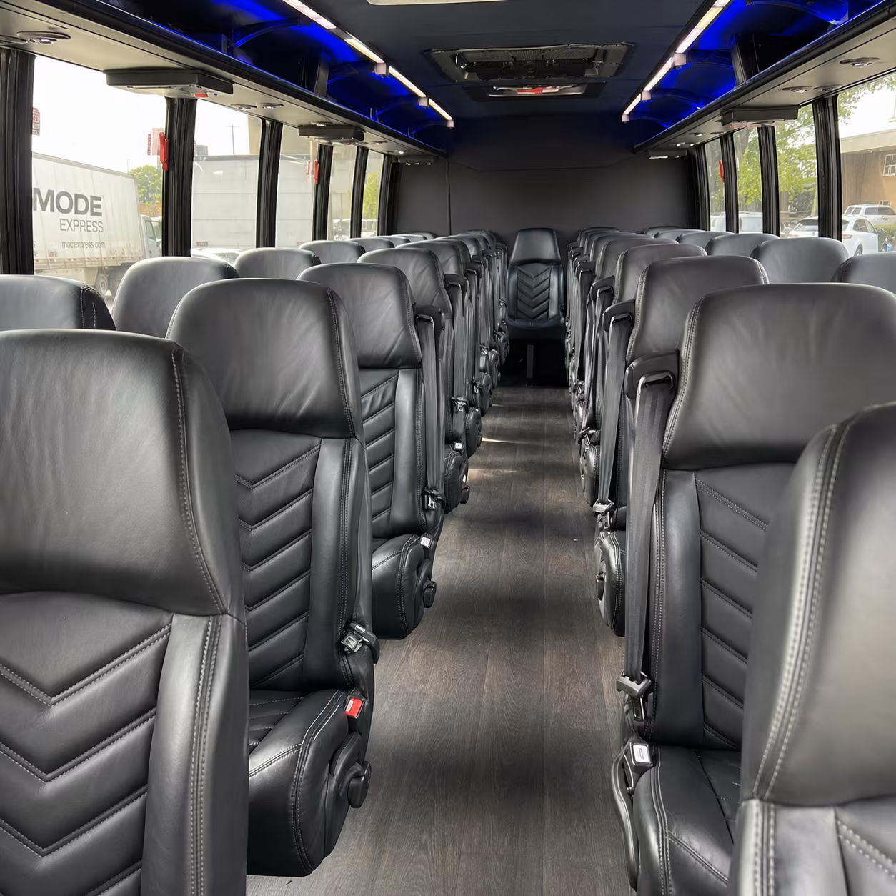 stamford 28 passenger minibus interior