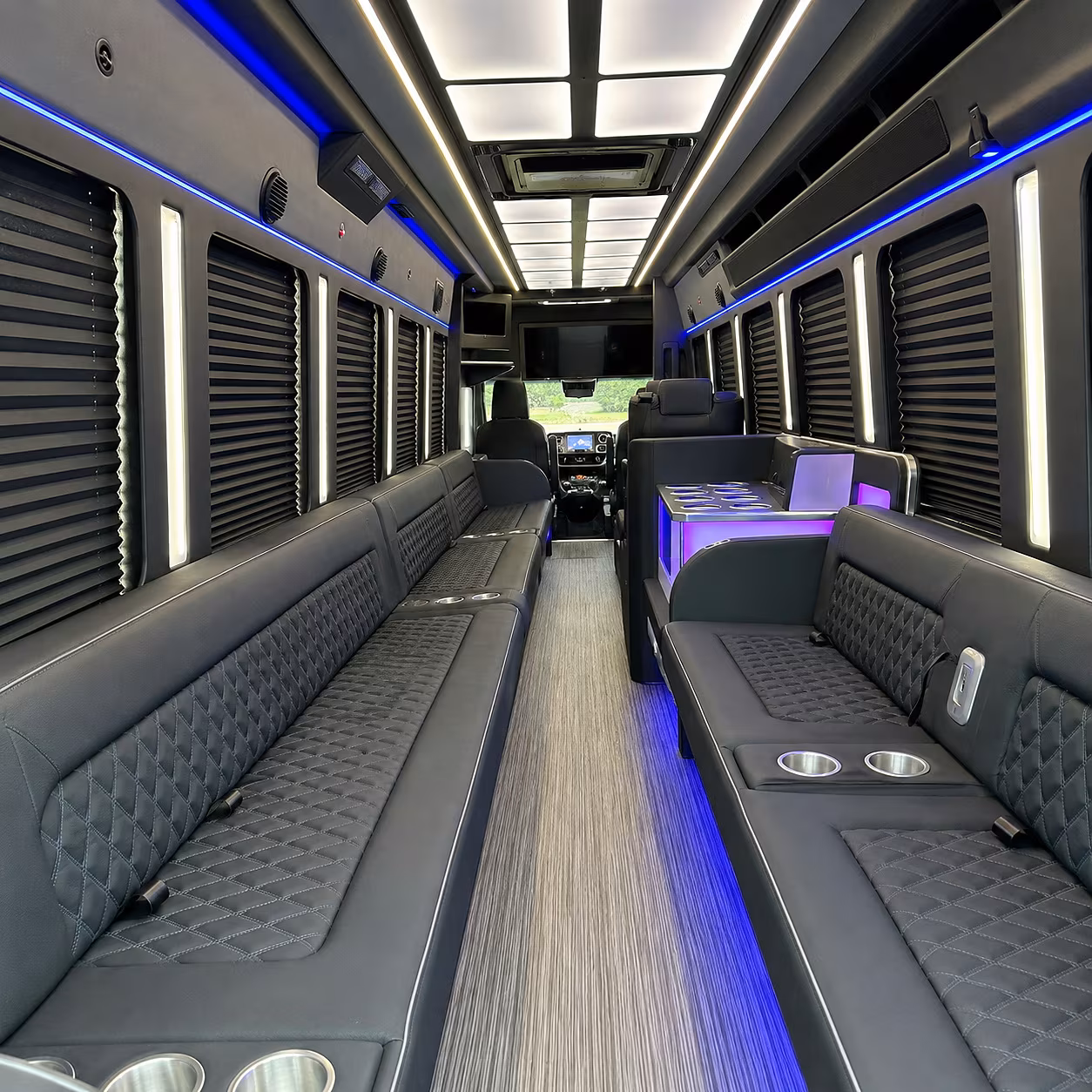 stamford party bus interior